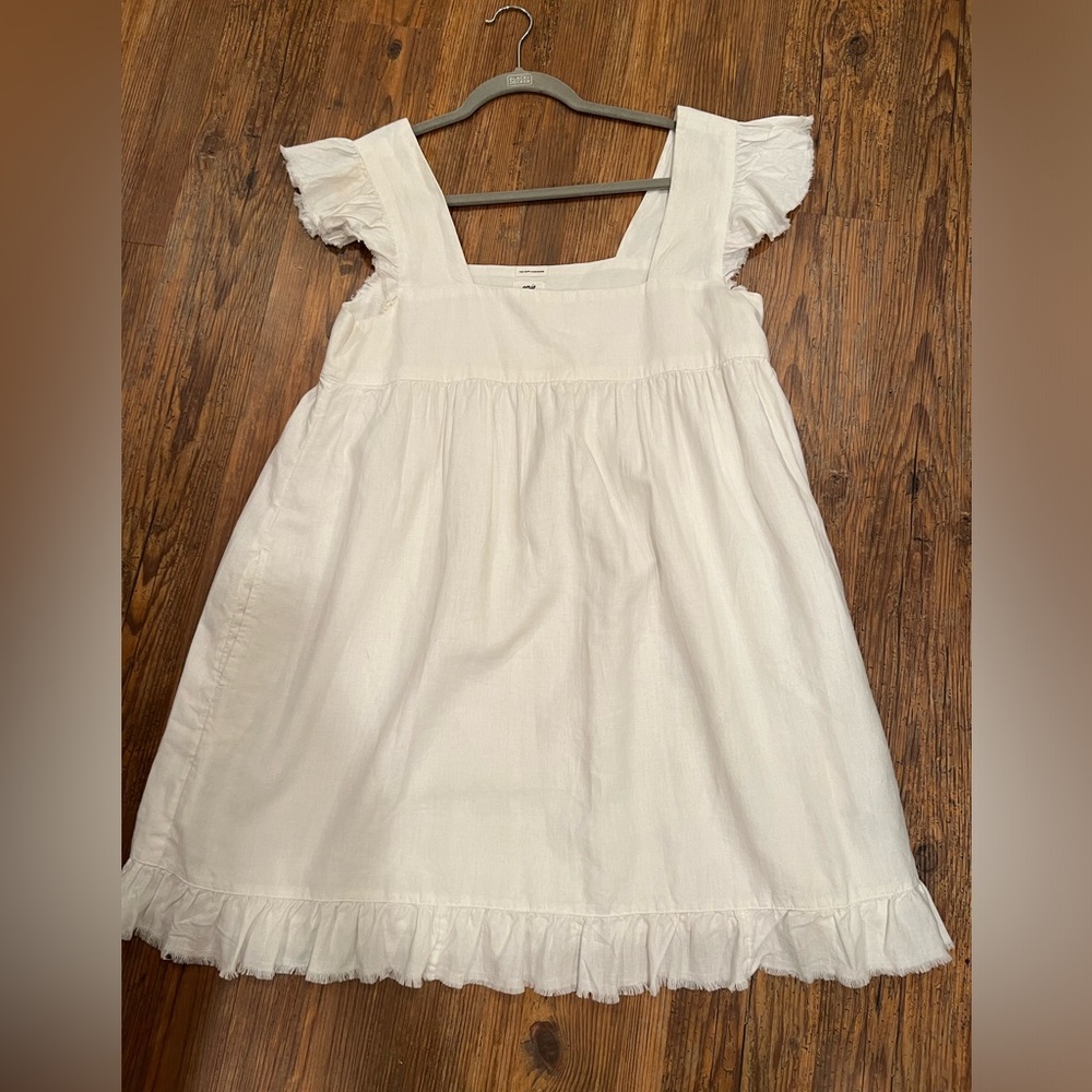 Aerie Apron Dress in White, Medium